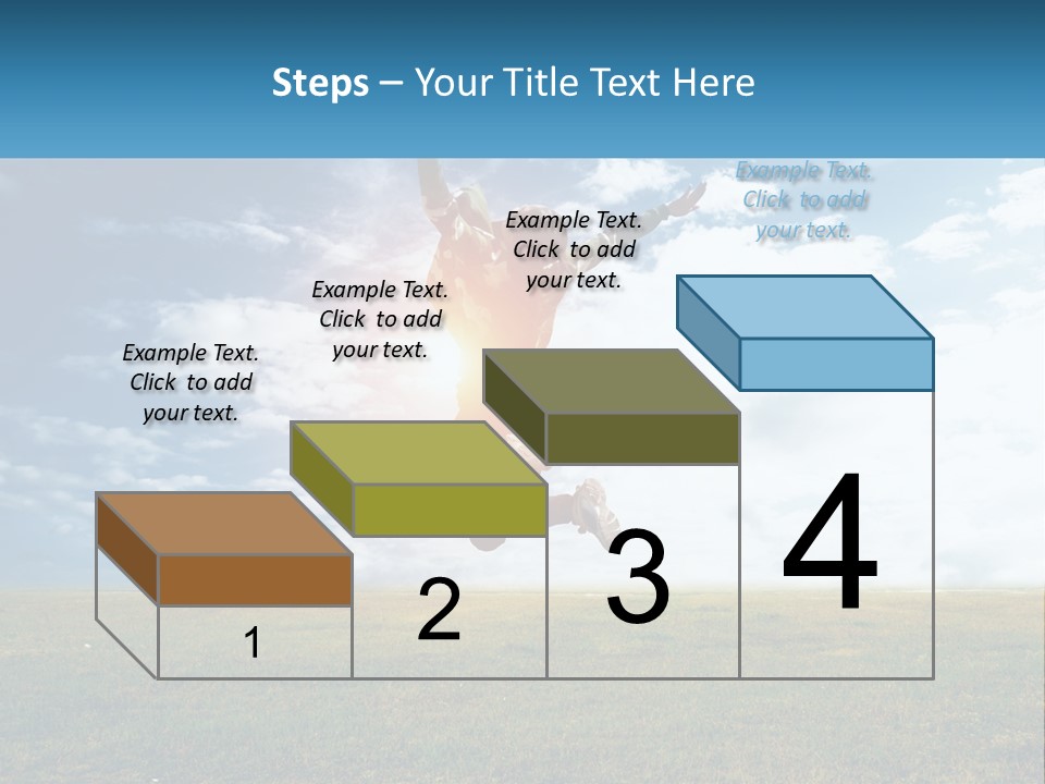 A Man Jumping In The Air With His Arms In The Air PowerPoint Template