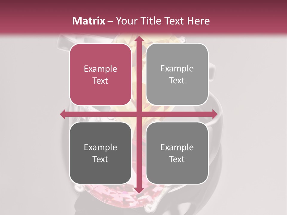 A Ring With A Yellow And Pink Stone On It PowerPoint Template
