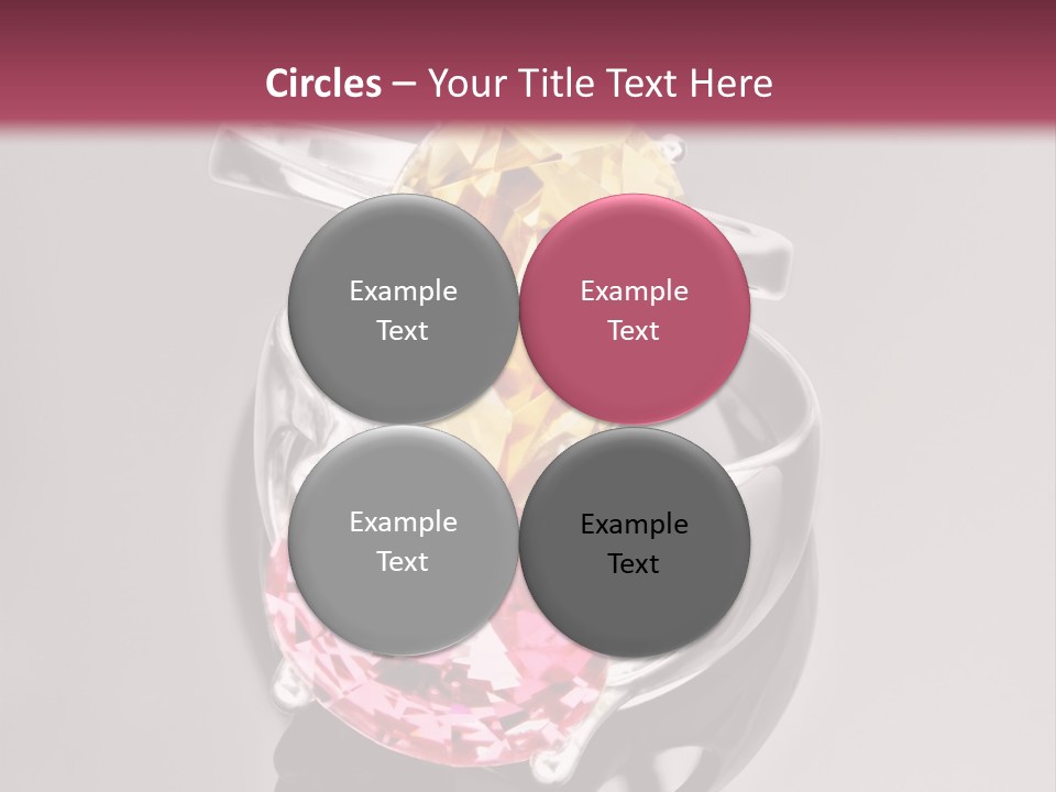 A Ring With A Yellow And Pink Stone On It PowerPoint Template