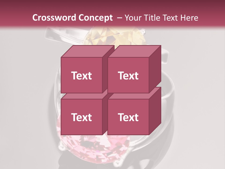 A Ring With A Yellow And Pink Stone On It PowerPoint Template