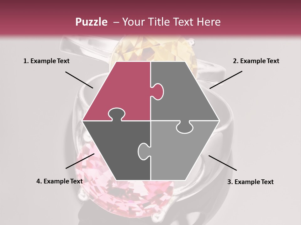A Ring With A Yellow And Pink Stone On It PowerPoint Template