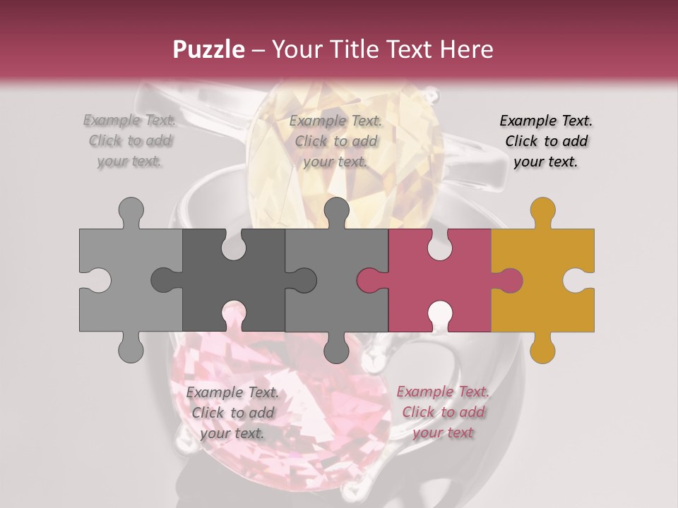 A Ring With A Yellow And Pink Stone On It PowerPoint Template