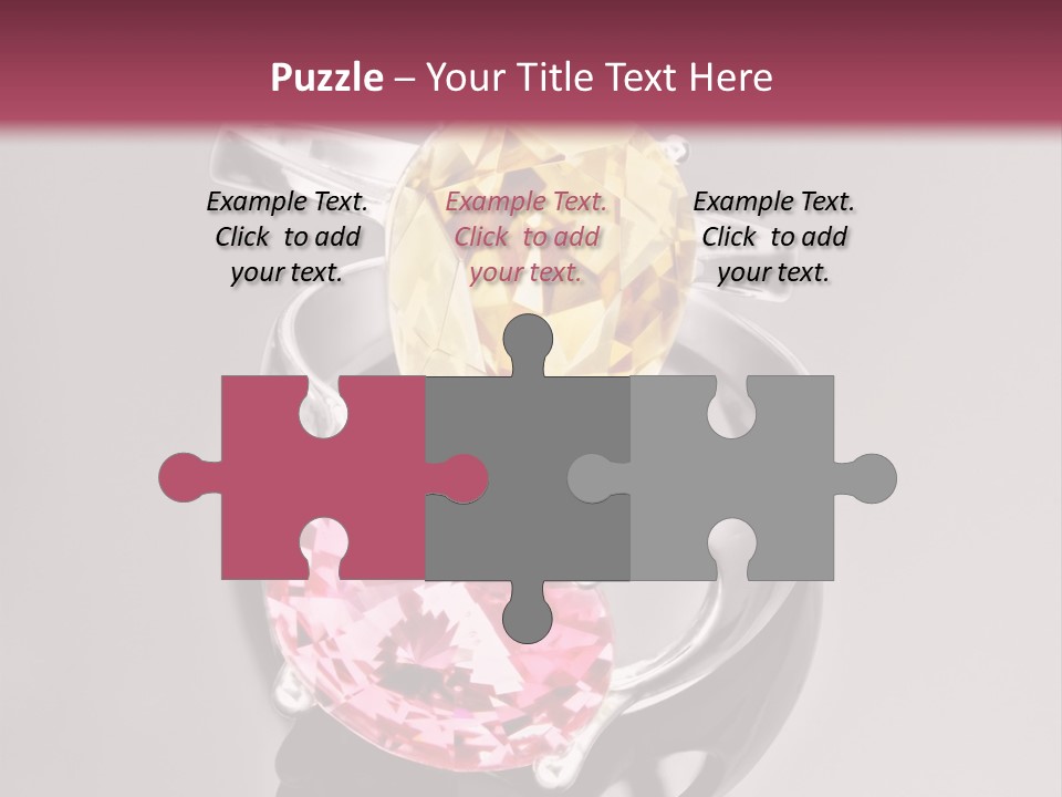 A Ring With A Yellow And Pink Stone On It PowerPoint Template