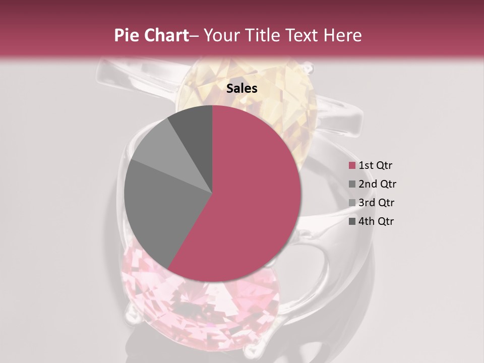 A Ring With A Yellow And Pink Stone On It PowerPoint Template