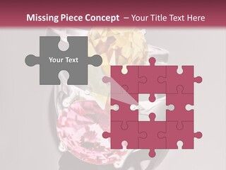 A Ring With A Yellow And Pink Stone On It PowerPoint Template
