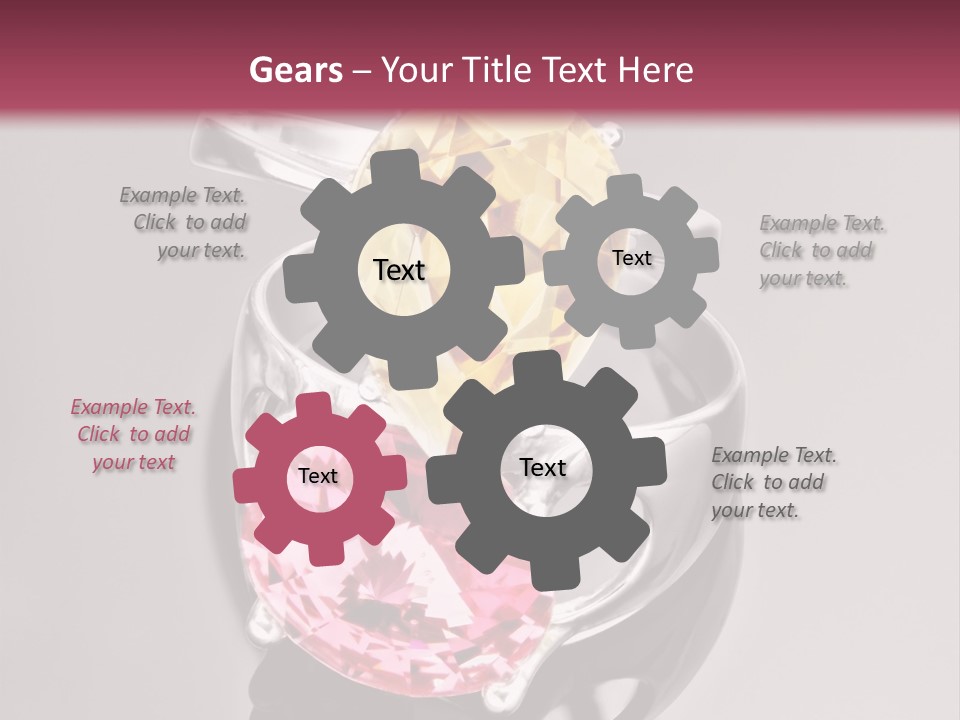 A Ring With A Yellow And Pink Stone On It PowerPoint Template