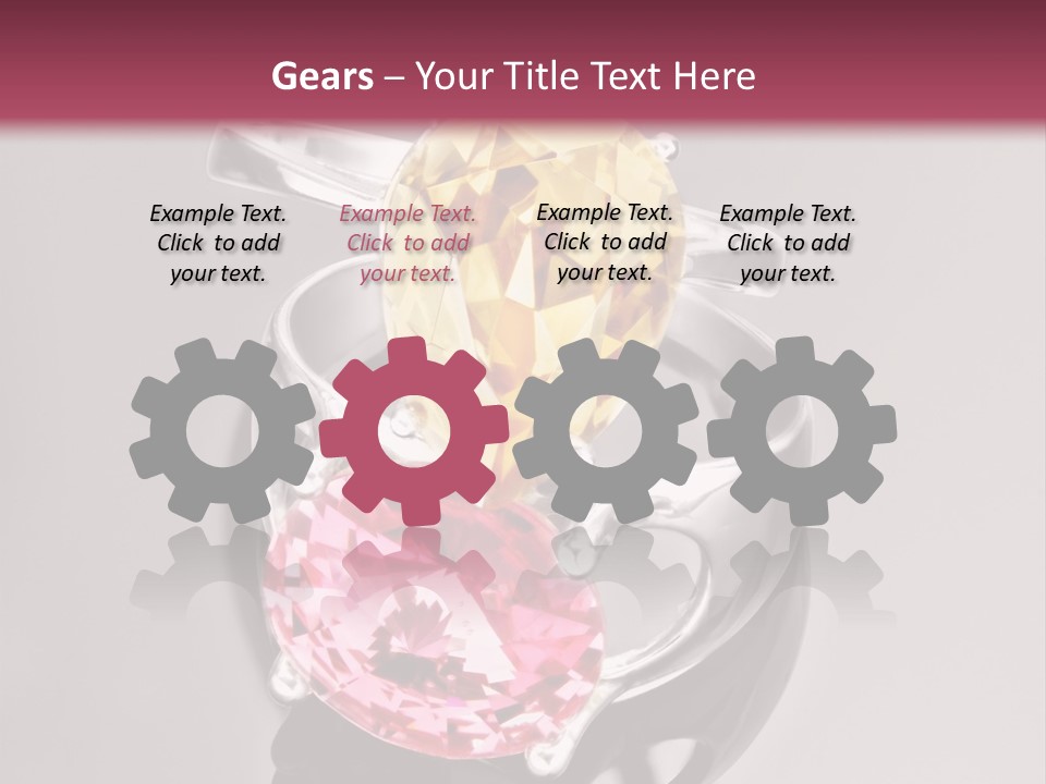 A Ring With A Yellow And Pink Stone On It PowerPoint Template
