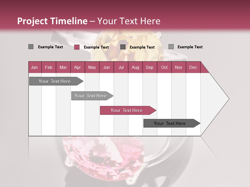 A Ring With A Yellow And Pink Stone On It PowerPoint Template