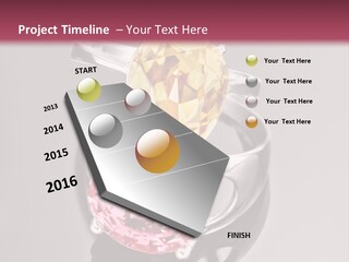 A Ring With A Yellow And Pink Stone On It PowerPoint Template