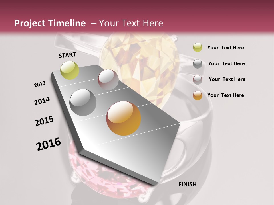 A Ring With A Yellow And Pink Stone On It PowerPoint Template