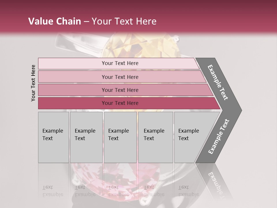 A Ring With A Yellow And Pink Stone On It PowerPoint Template
