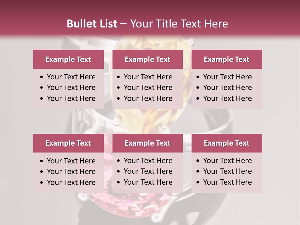 A Ring With A Yellow And Pink Stone On It PowerPoint Template