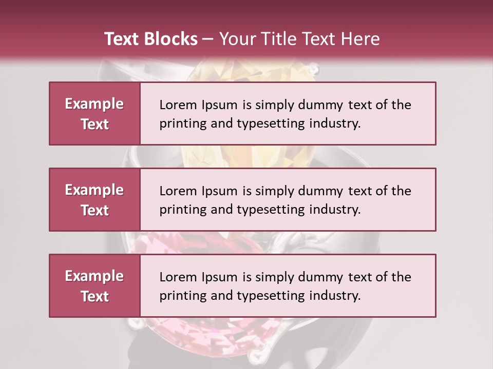 A Ring With A Yellow And Pink Stone On It PowerPoint Template