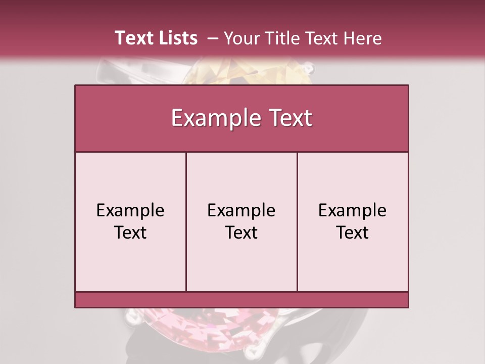 A Ring With A Yellow And Pink Stone On It PowerPoint Template