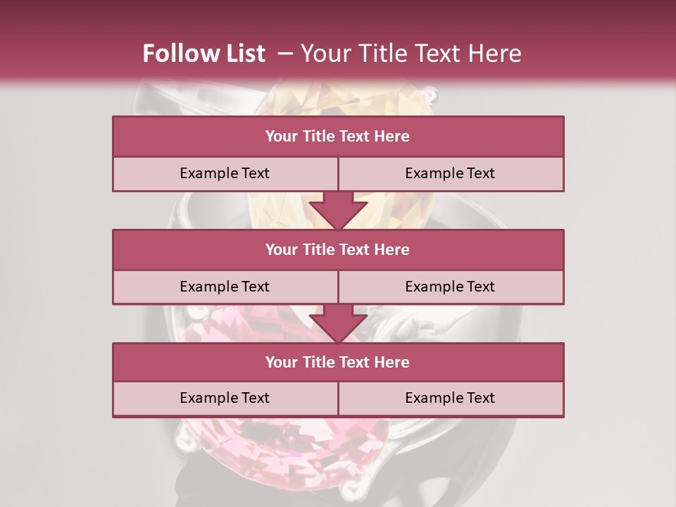 A Ring With A Yellow And Pink Stone On It PowerPoint Template