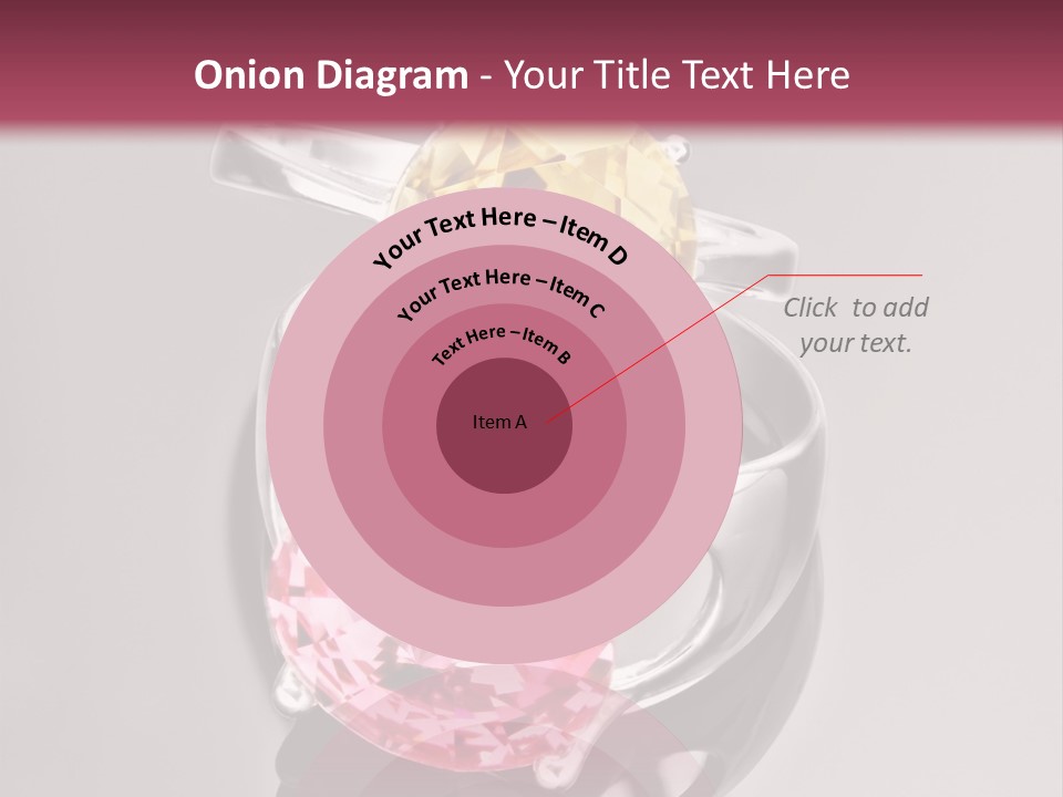A Ring With A Yellow And Pink Stone On It PowerPoint Template
