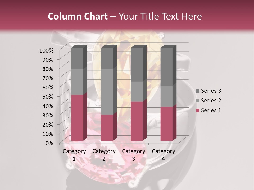 A Ring With A Yellow And Pink Stone On It PowerPoint Template