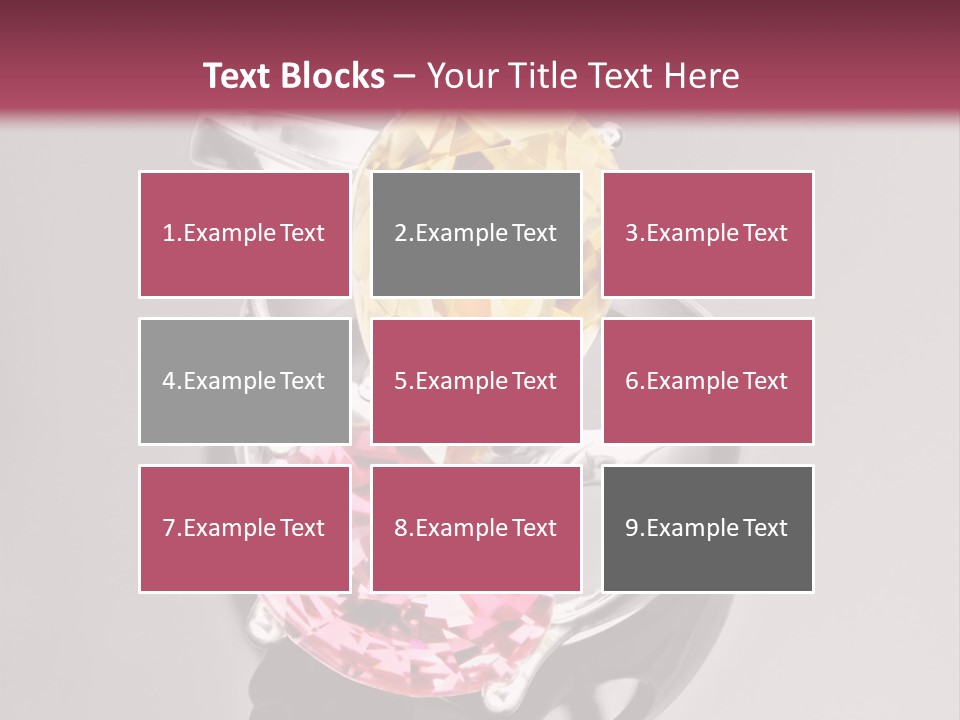 A Ring With A Yellow And Pink Stone On It PowerPoint Template
