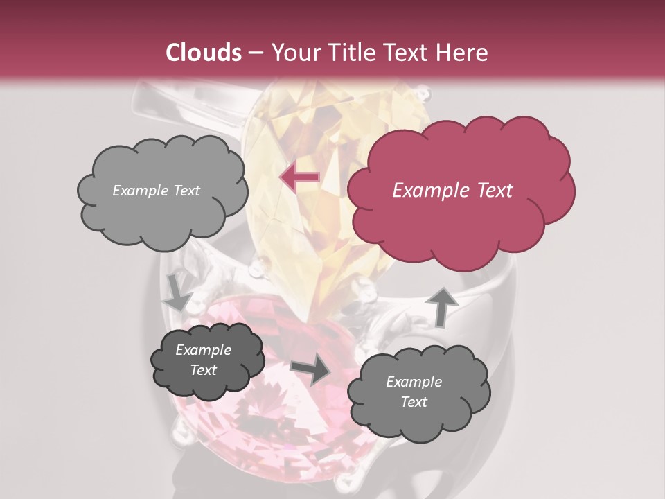 A Ring With A Yellow And Pink Stone On It PowerPoint Template