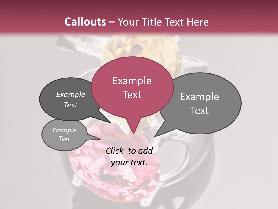 A Ring With A Yellow And Pink Stone On It PowerPoint Template