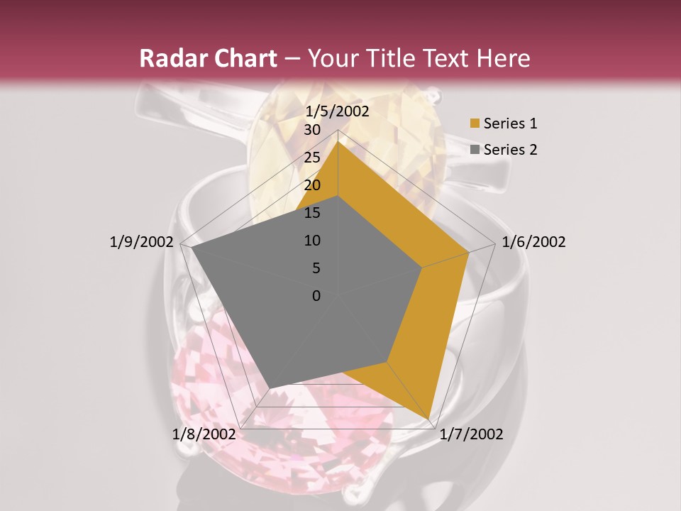 A Ring With A Yellow And Pink Stone On It PowerPoint Template