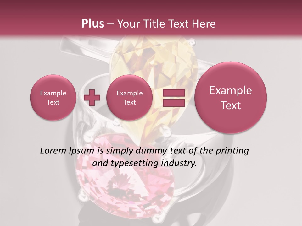 A Ring With A Yellow And Pink Stone On It PowerPoint Template
