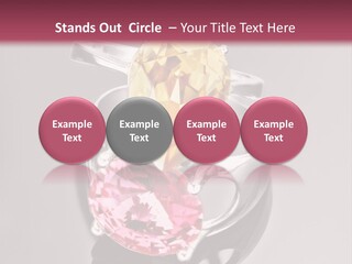 A Ring With A Yellow And Pink Stone On It PowerPoint Template