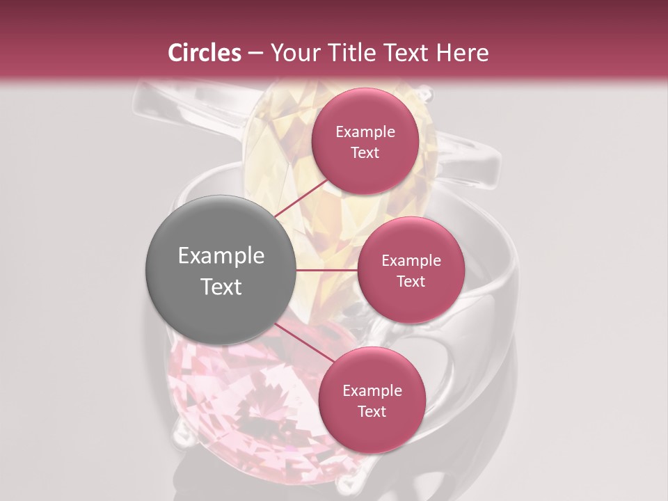 A Ring With A Yellow And Pink Stone On It PowerPoint Template