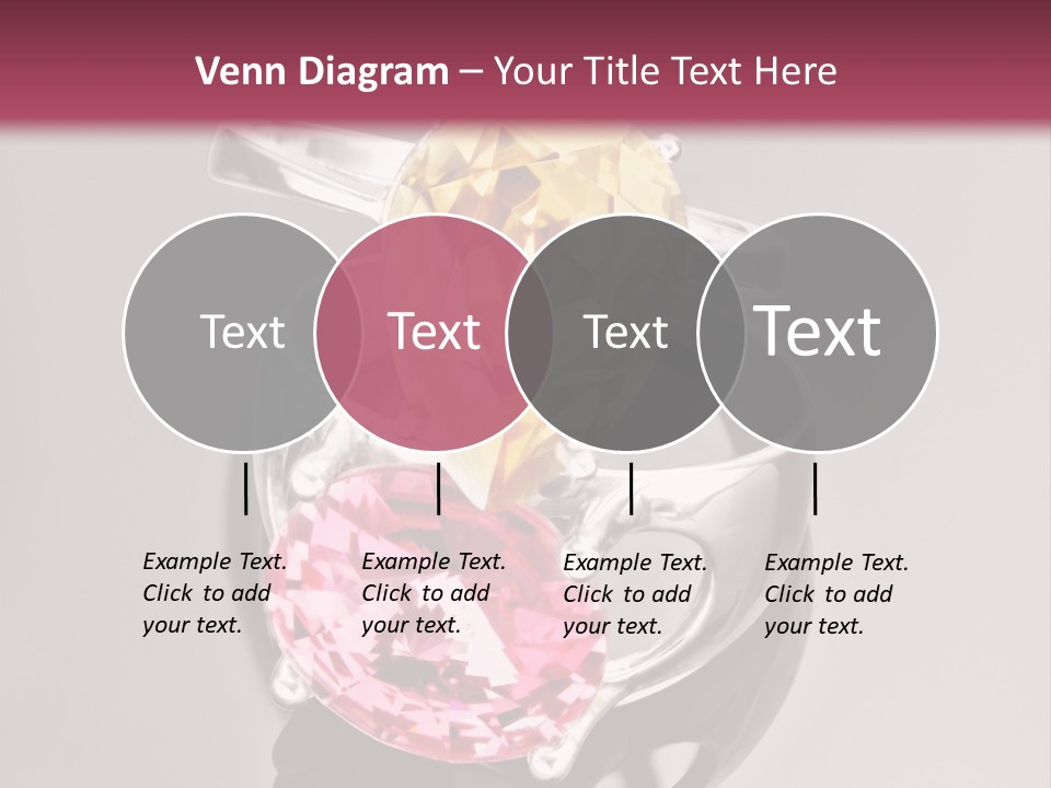 A Ring With A Yellow And Pink Stone On It PowerPoint Template