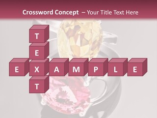 A Ring With A Yellow And Pink Stone On It PowerPoint Template