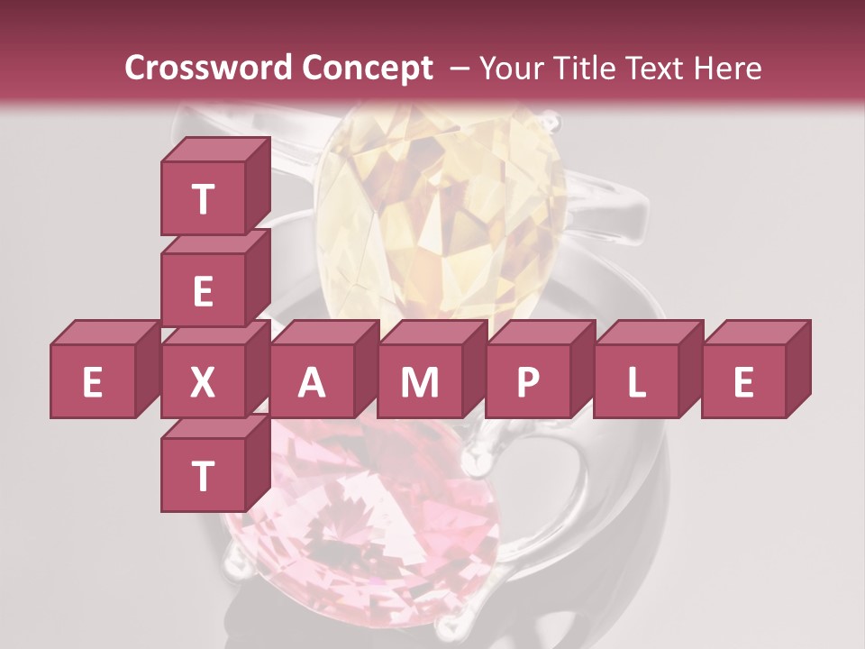 A Ring With A Yellow And Pink Stone On It PowerPoint Template