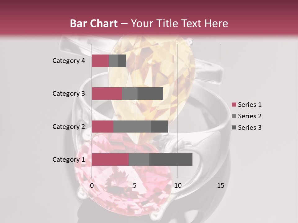 A Ring With A Yellow And Pink Stone On It PowerPoint Template