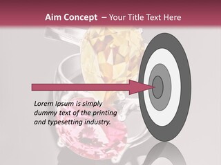 A Ring With A Yellow And Pink Stone On It PowerPoint Template