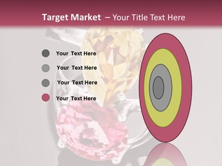 A Ring With A Yellow And Pink Stone On It PowerPoint Template