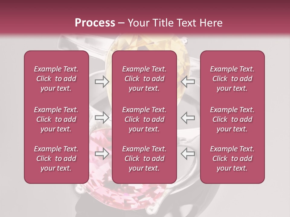 A Ring With A Yellow And Pink Stone On It PowerPoint Template