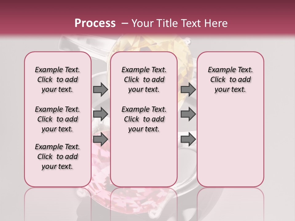 A Ring With A Yellow And Pink Stone On It PowerPoint Template