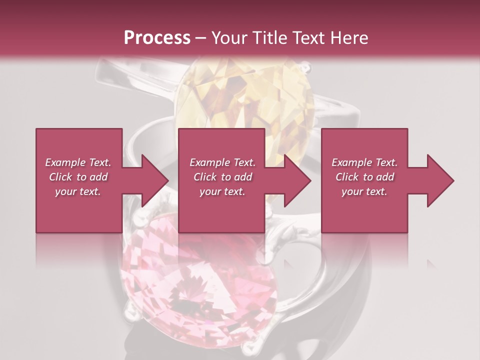 A Ring With A Yellow And Pink Stone On It PowerPoint Template