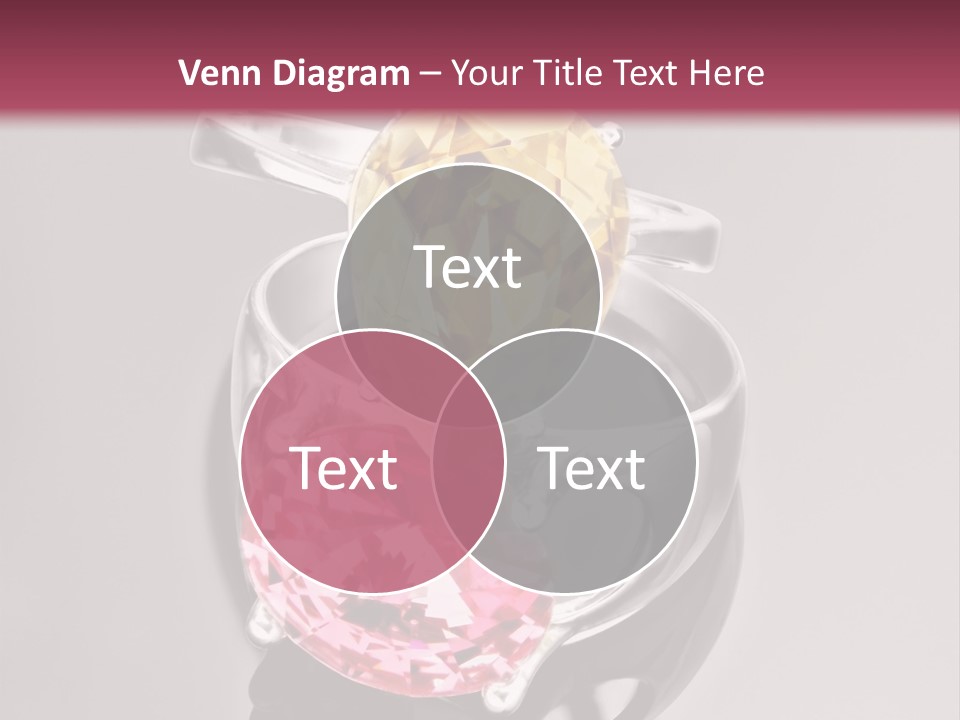 A Ring With A Yellow And Pink Stone On It PowerPoint Template