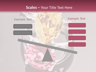 A Ring With A Yellow And Pink Stone On It PowerPoint Template