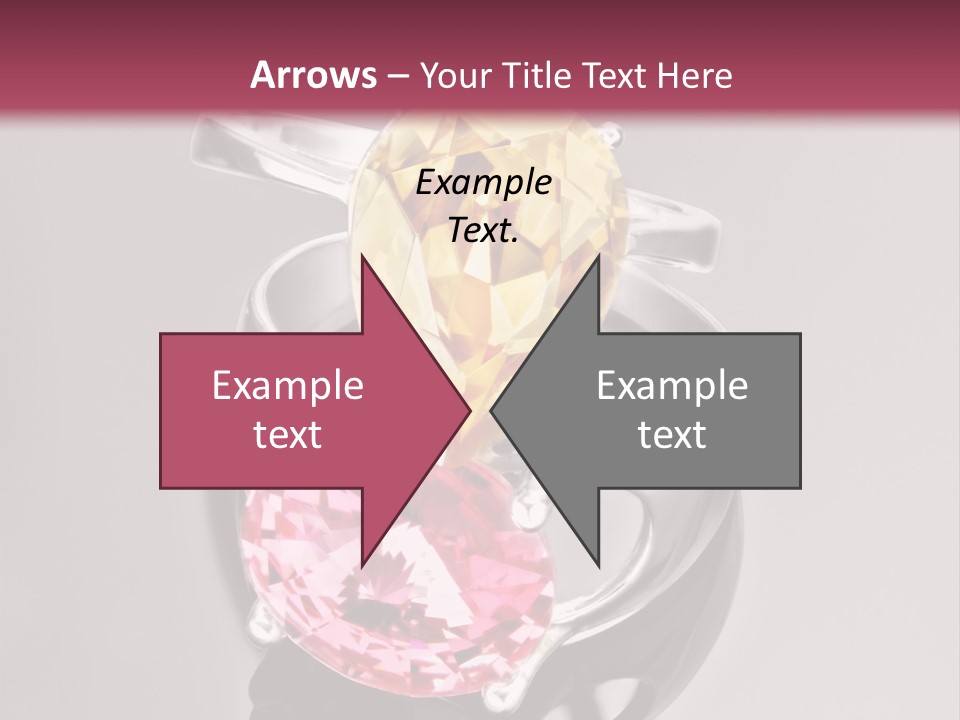 A Ring With A Yellow And Pink Stone On It PowerPoint Template