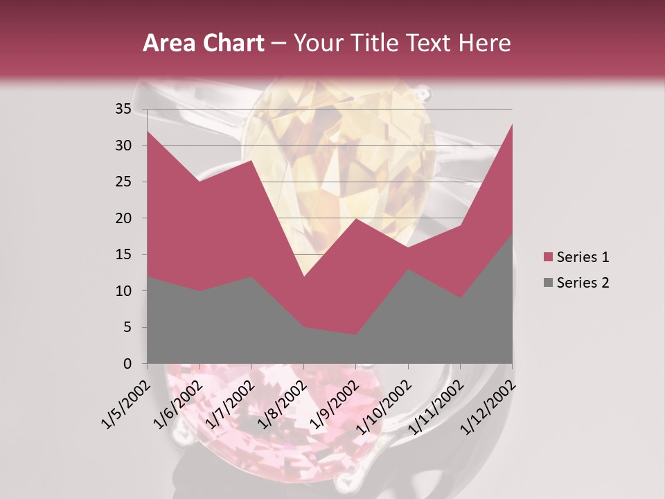 A Ring With A Yellow And Pink Stone On It PowerPoint Template