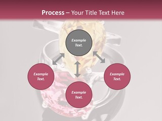 A Ring With A Yellow And Pink Stone On It PowerPoint Template