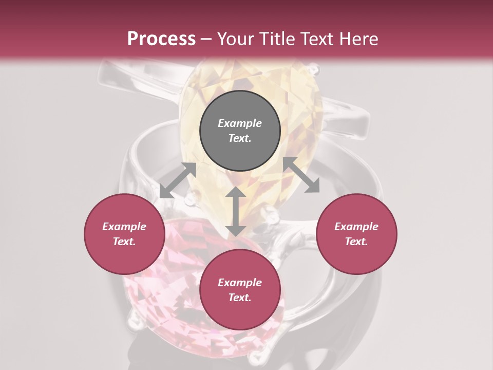 A Ring With A Yellow And Pink Stone On It PowerPoint Template