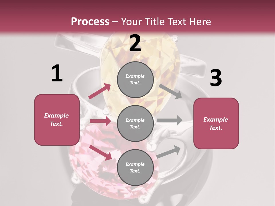 A Ring With A Yellow And Pink Stone On It PowerPoint Template
