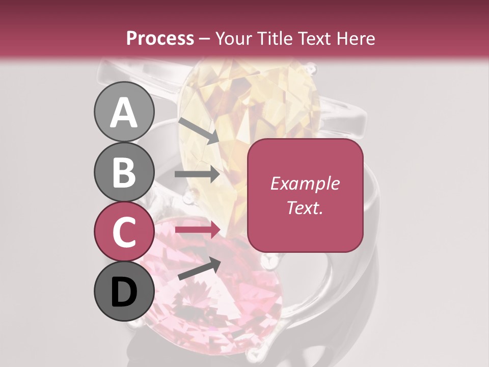 A Ring With A Yellow And Pink Stone On It PowerPoint Template