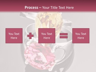 A Ring With A Yellow And Pink Stone On It PowerPoint Template