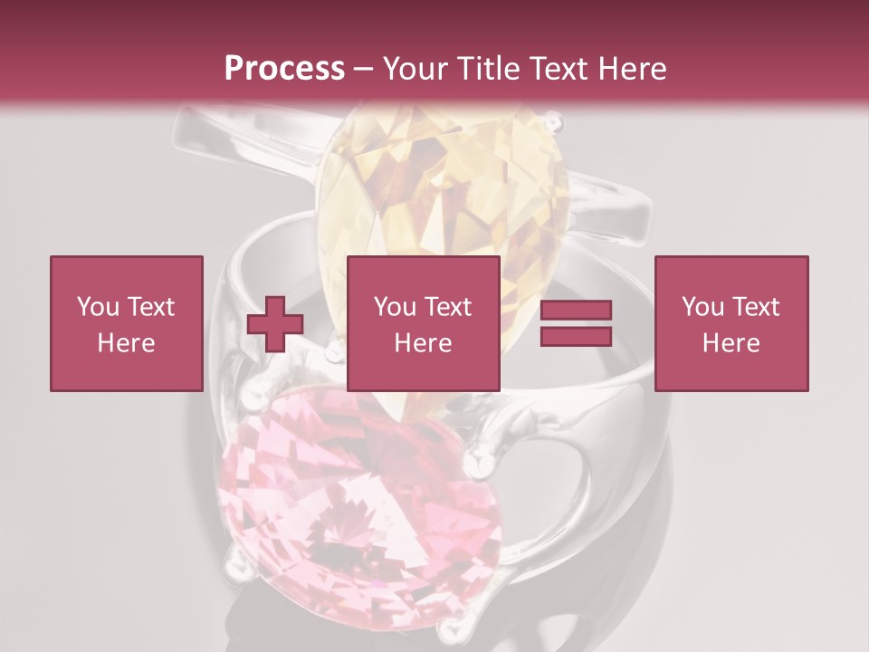 A Ring With A Yellow And Pink Stone On It PowerPoint Template