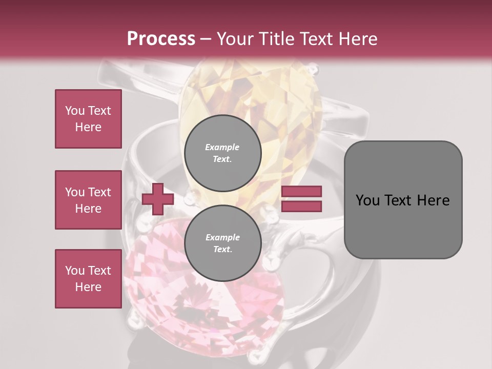 A Ring With A Yellow And Pink Stone On It PowerPoint Template