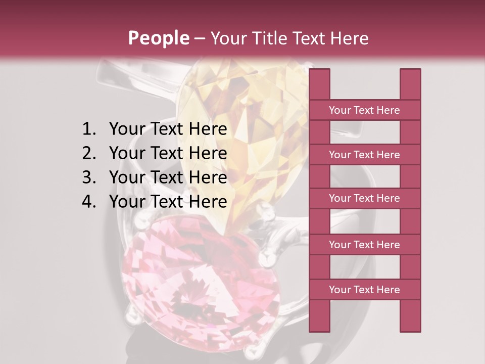 A Ring With A Yellow And Pink Stone On It PowerPoint Template