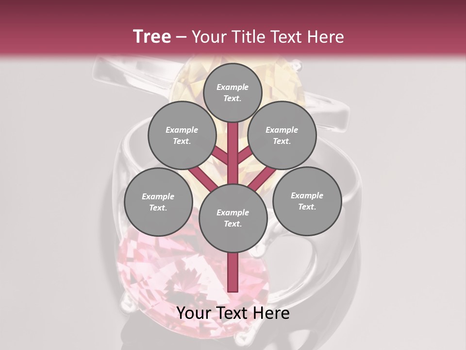 A Ring With A Yellow And Pink Stone On It PowerPoint Template